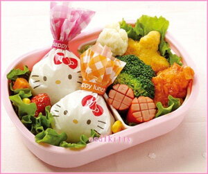 asdfkitty可愛家☆KITTY飯糰包裝紙-方便拿取食用-可愛形狀刺激食慾歐-日本製
