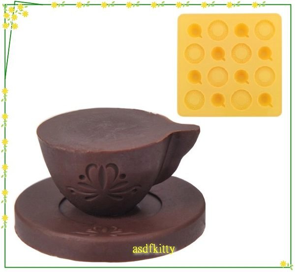 廚房【asdfkitty】日本進口咖啡杯矽膠模型-做蛋糕.果凍.手工皂.巧克力-川嶋正版商品