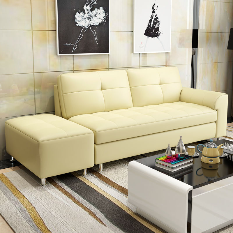 含運  真皮沙發簡約頭層牛皮一字型客廳整裝現代直排三人位小戶型皮沙發 5