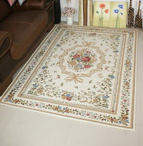 最新款120*180CM 歐洲宮廷貴族風 玫瑰庭園風格 高級尊貴氣派客廳地毯