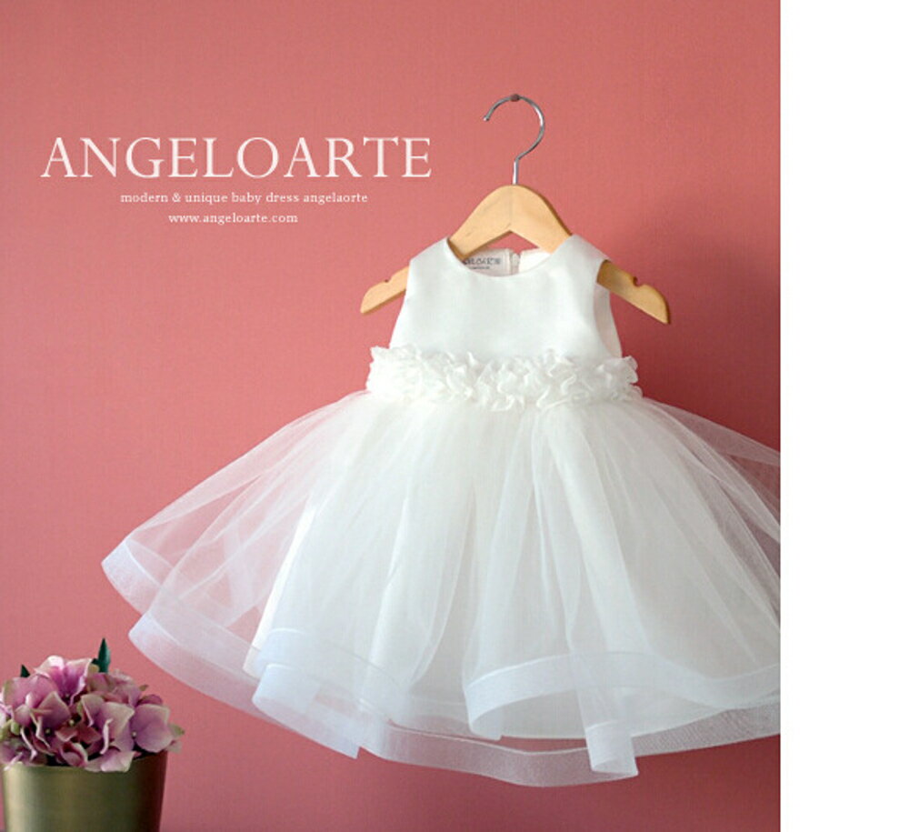 ✤宜家✤時尚可愛寶寶紗裙禮服洋裝 過年服裝 白色蓬蓬裙4
