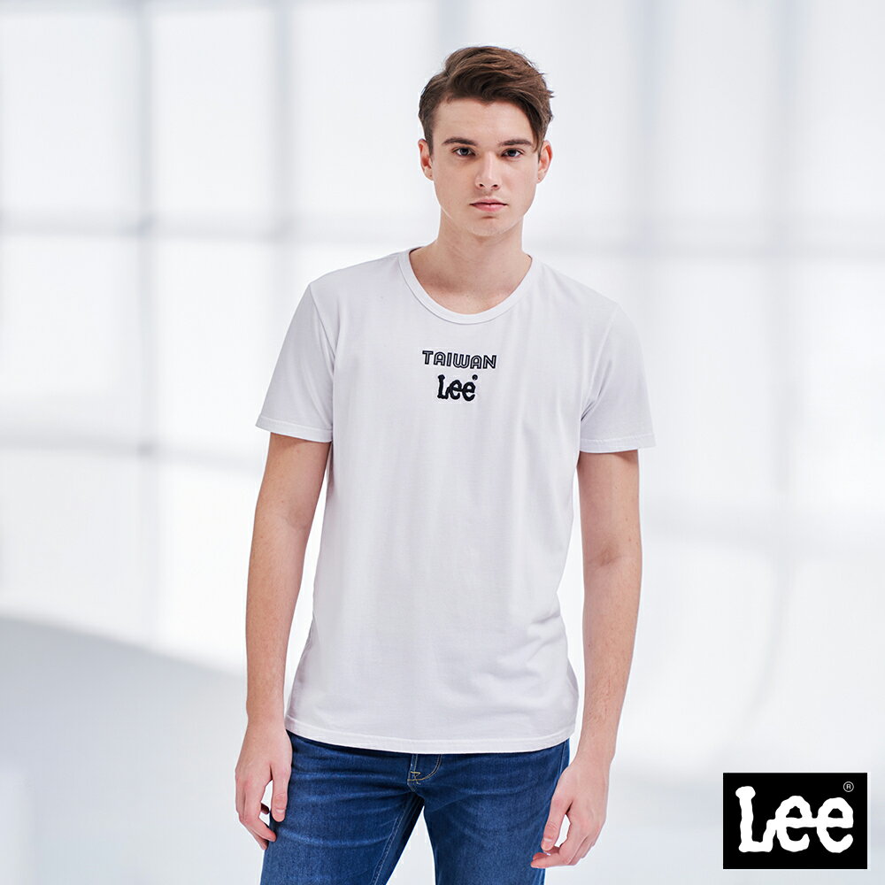 Lee TAIWAN 小Logo短袖圓領T恤 男款 白 Modern