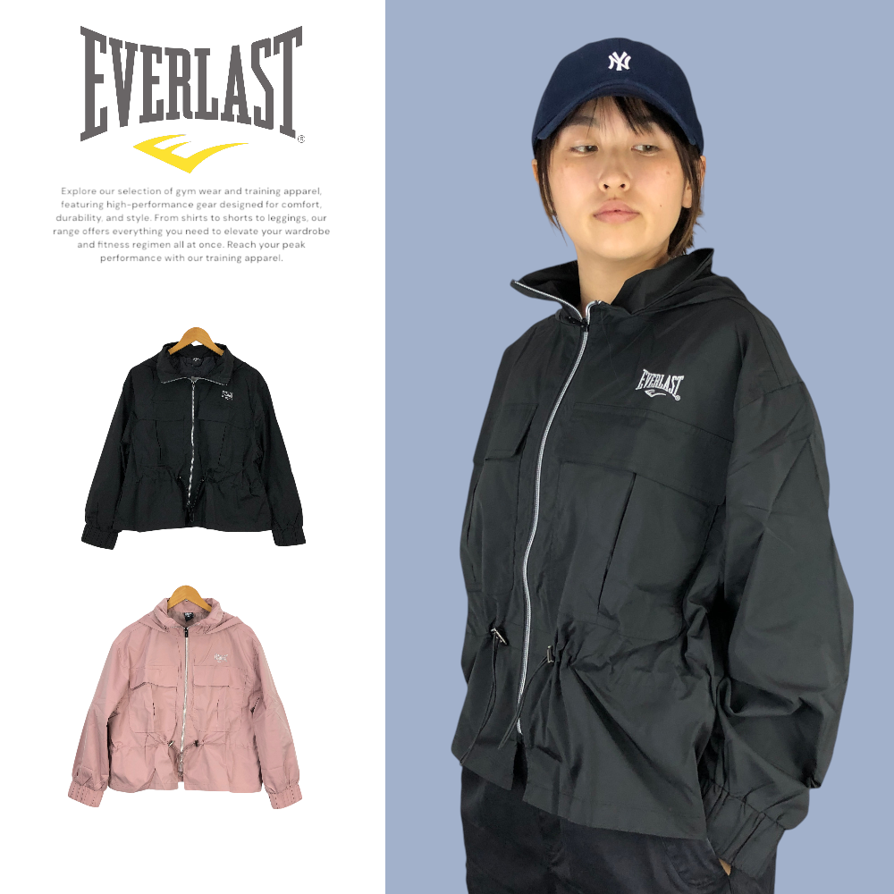 【滿千折百】EVERLAST 外套 兩色 短版 風衣外套 女 4152116020 4152116041
