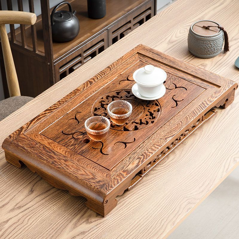 免運 開立發票 茶盤 茶具 雞翅木茶盤實木家用儲水抽屜式茶臺大號茶海簡約紅木功夫茶具託盤特惠/工廠現貨 特價出 M1123