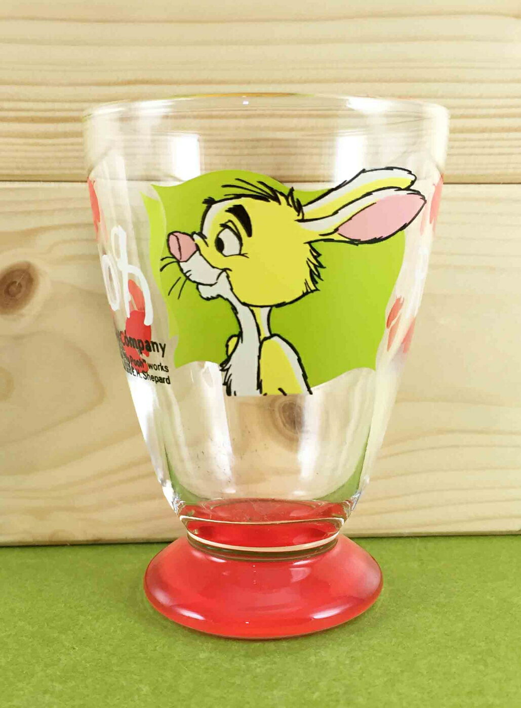 【震撼精品百貨】Winnie the Pooh 小熊維尼 玻璃杯-紅兔子 震撼日式精品百貨