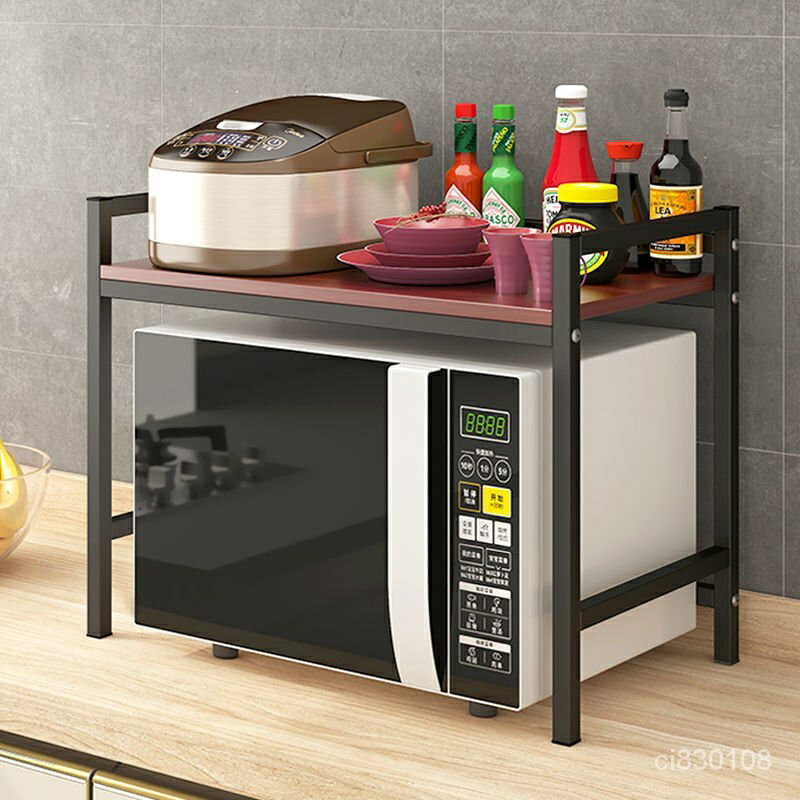 廚房置物架微波爐架子烤箱收納櫃家用雙層臺面桌面家用電飯鍋櫥櫃精品💋