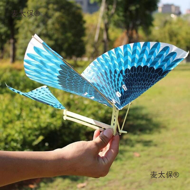 大號魯班飛鳥拼裝兒童玩具飛天撲翼鳥戶外互動木壘德株麥太保