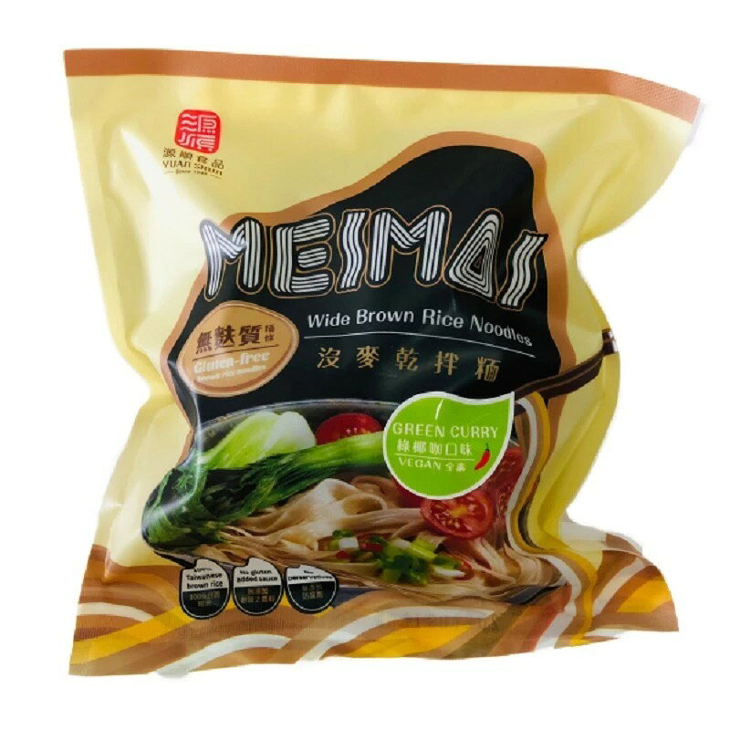 源順 無麩質沒麥乾拌麵-綠椰咖100公克/包(全素)×2包