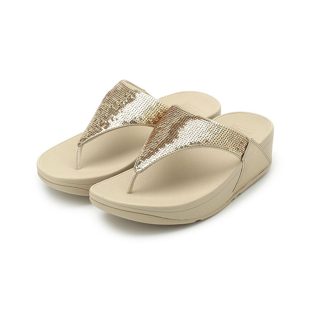 FITFLOP LULU 亮片夾腳拖鞋 鉑金 6212-15850 女鞋