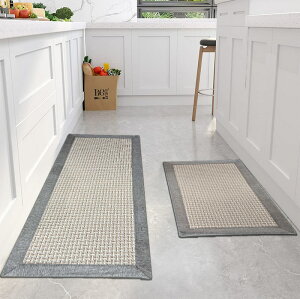 仿麻廚房地墊吸水吸油長條耐磨地毯多重鎖邊廚房墊