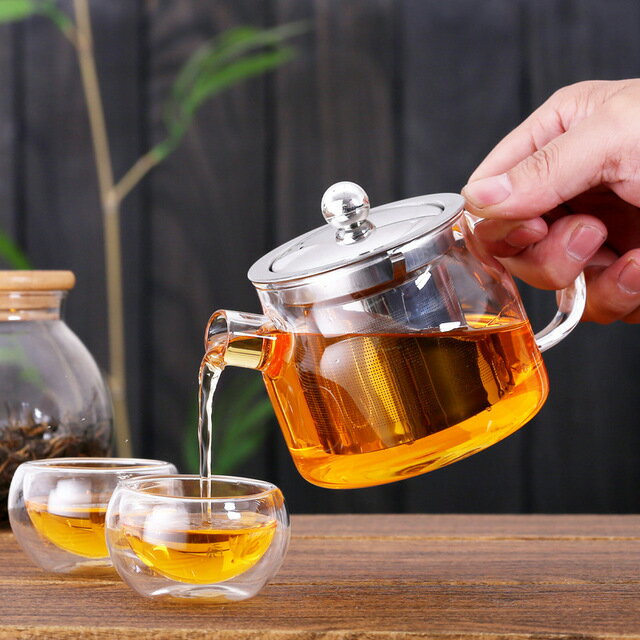 泡茶壺玻璃耐高溫花茶壺小型高檔家用創意過濾中式組合茶具套裝