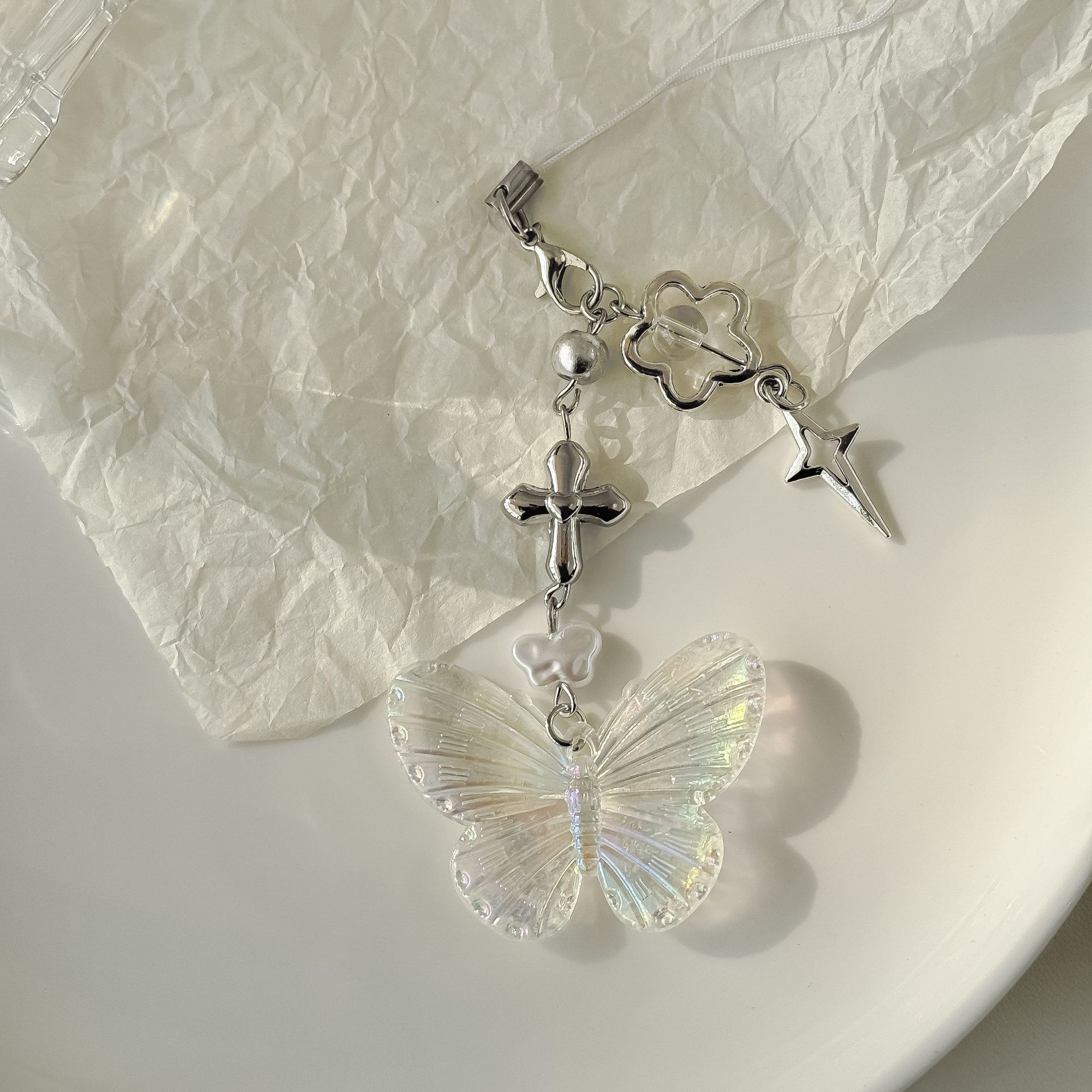 百貨屋二號』星碟物語新款漸變蝴蝶掛鏈y2k十字架手機鏈小眾咕卡包掛件| 百貨屋二號| 樂天市場Rakuten