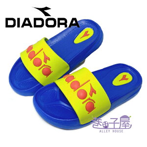 DIADORA迪亞多納-義大利國寶鞋 兒童跳色防水輕量拖鞋 [7565] 綠藍【巷子屋】