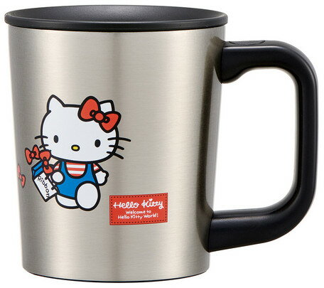 大賀屋 日貨 Hello Kitty 不銹鋼 保溫杯 附 蓋子 咖啡杯 杯子 三麗鷗 凱蒂貓 正版 J00017981