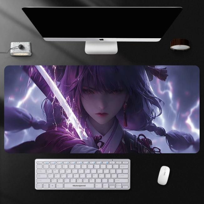 【買一送一】滑鼠墊 電競桌墊 動漫少女鼠標墊超大加厚辦公桌墊電腦鍵盤墊動漫電競遊戲墊 電競滑鼠墊【APP下單享6%回饋】 6