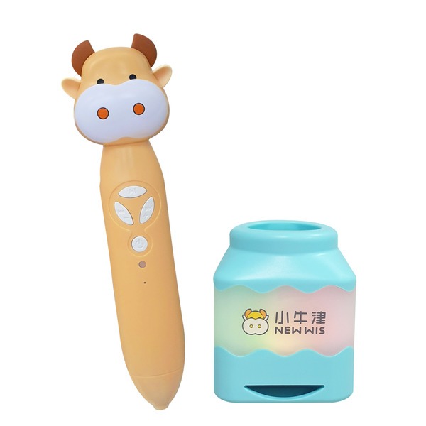 小牛津 【小牛津】鉑金版64G奶茶牛點讀筆/音樂充電筆座典藏版