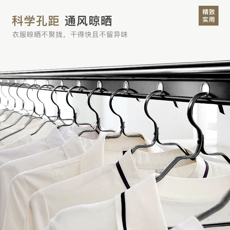 手動升降晾衣架  家用晾衣桿 陽台晾衣桿 升降晾衣架陽台手搖雙桿式晾衣桿室內家用涼衣架頂裝手動曬衣架【MJ25496】 2
