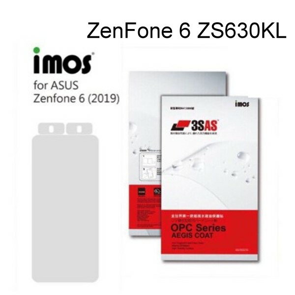 【iMos】3SAS系列保護貼 ASUS ZenFone 6 ZS630KL (6.4吋) 6.3吋 超潑水、防污、抗刮