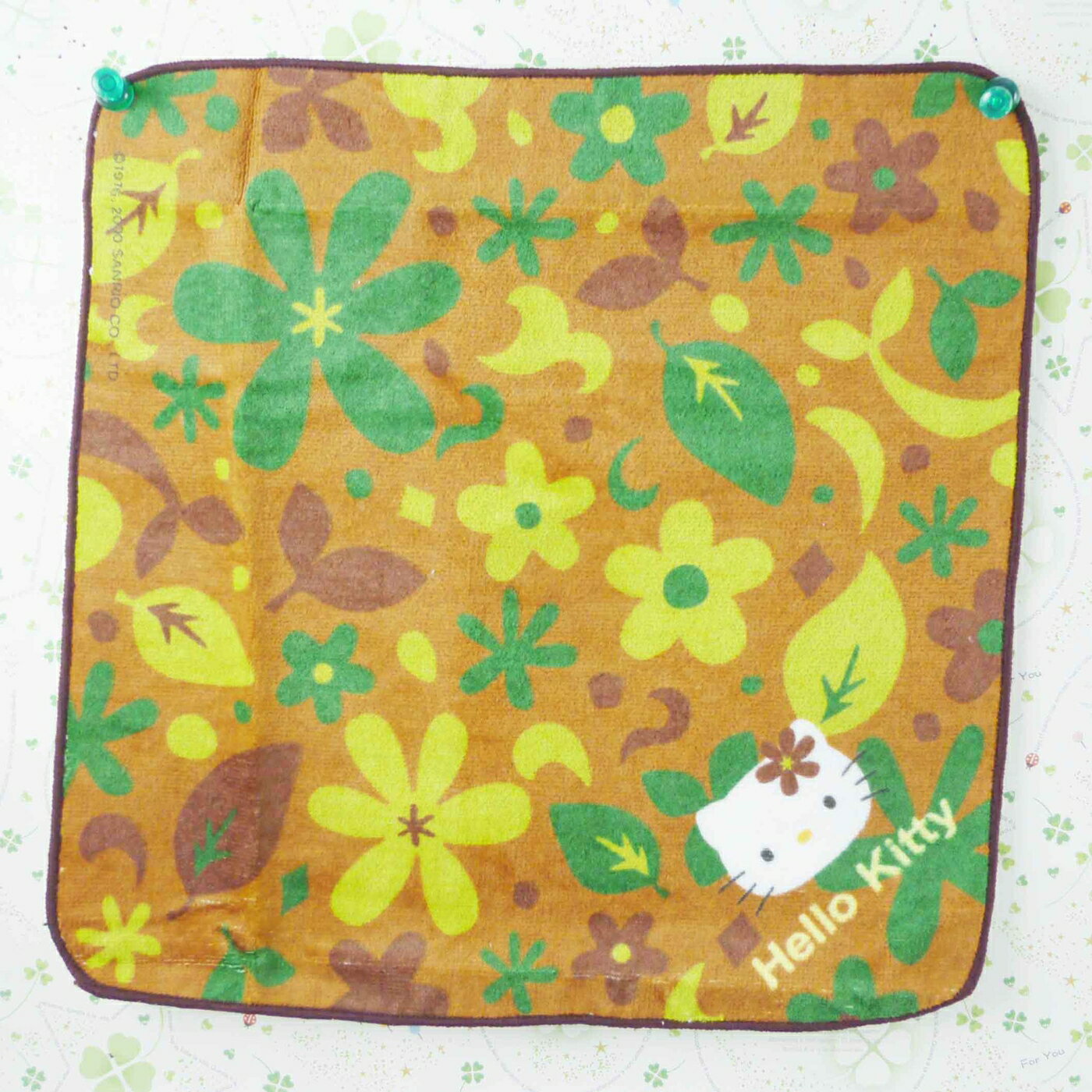 【震撼精品百貨】Hello Kitty 凱蒂貓 方巾/毛巾-迷彩樹葉 震撼日式精品百貨