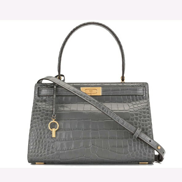 精選★TORY BURCH Lee Radziwil 金屬吊墜 鱷魚壓紋小羊皮 女款中號手提單肩斜挎包 75311~【春季女王節 心動優惠 送禮首選★菲尼斯 國際精品3折起】