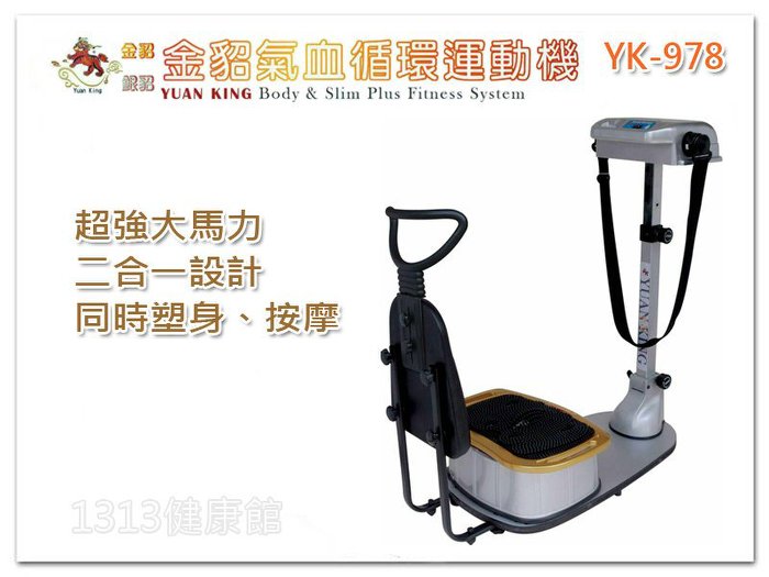 【暢銷台灣製商品】銀貂氣血循環機金貂YK-978【1313健康館】多功能結合運動機改版新上市!!