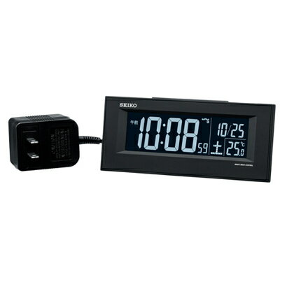 [東京直購] SEIKO 精工 新款電子鐘 DL209K 溫濕度顯示功能 黑色 6.4×15.4×3.9cm