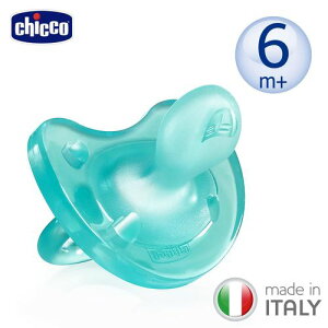 Chicco 舒適哺乳 - 矽膠拇指型安撫奶嘴 6m+桃紅/亮藍【六甲媽咪】