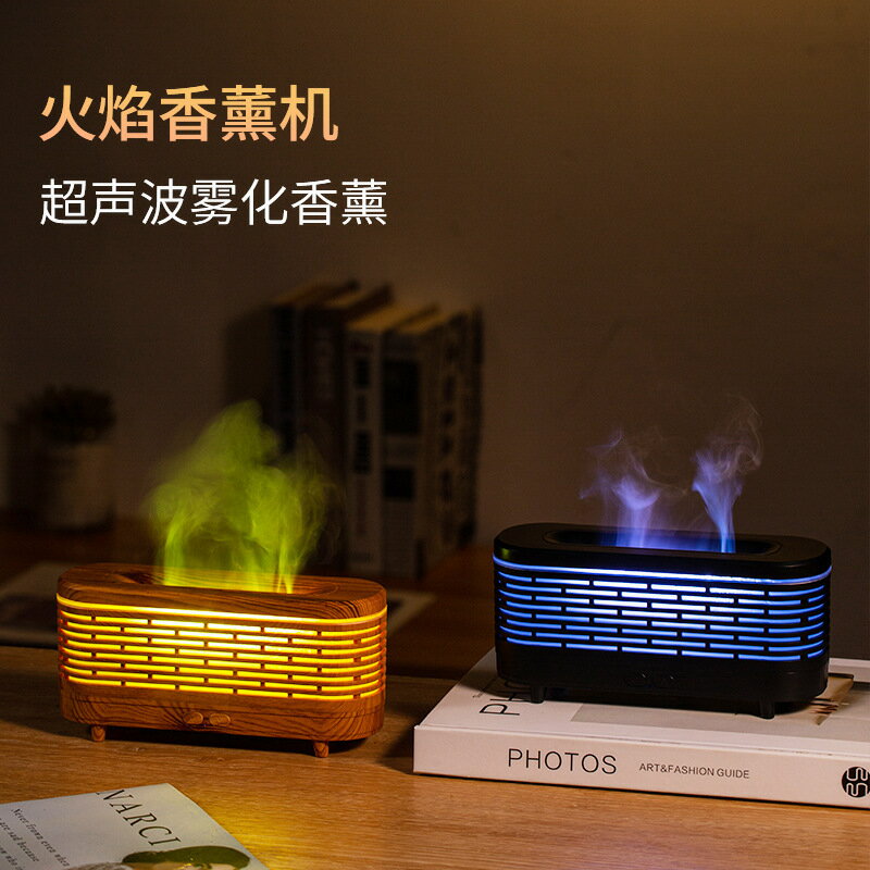 汽車香氛 車用擴香 夾式芳香車內香水 創意臥室辦公室桌面炫彩加濕器家用小型迷你小夜燈精油香薰機