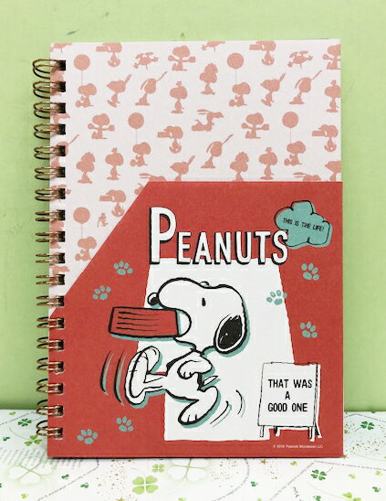 【震撼精品百貨】史奴比Peanuts Snoopy SNOOPY 線圈筆記本-紅走路#51553 震撼日式精品百貨