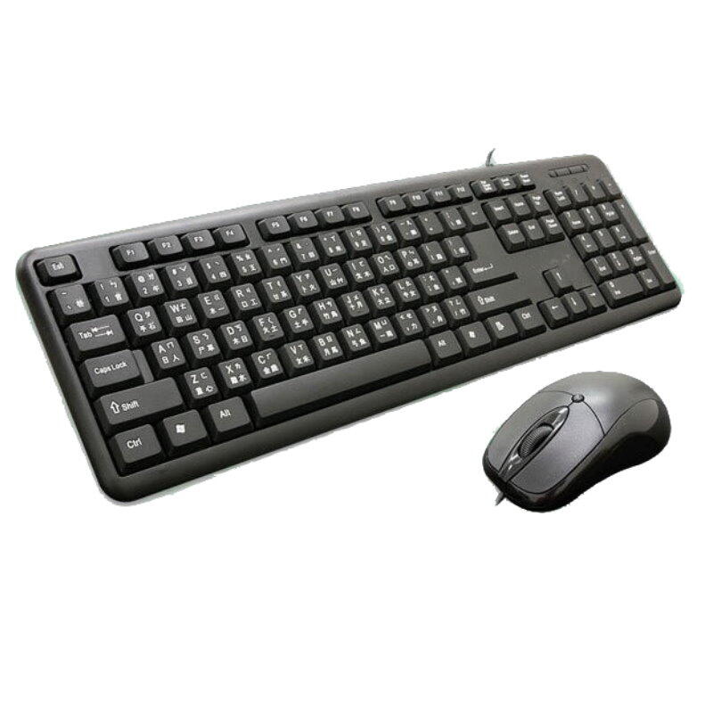 有線標準型鍵盤滑鼠組KM101 防潑水USB鍵盤+ 光學滑鼠1000DPI【 DE437】 123便利屋