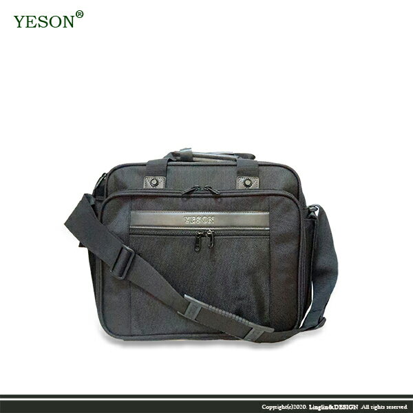 【YESON】雙層雙拉鍊開口公事包/側背公事包 666A