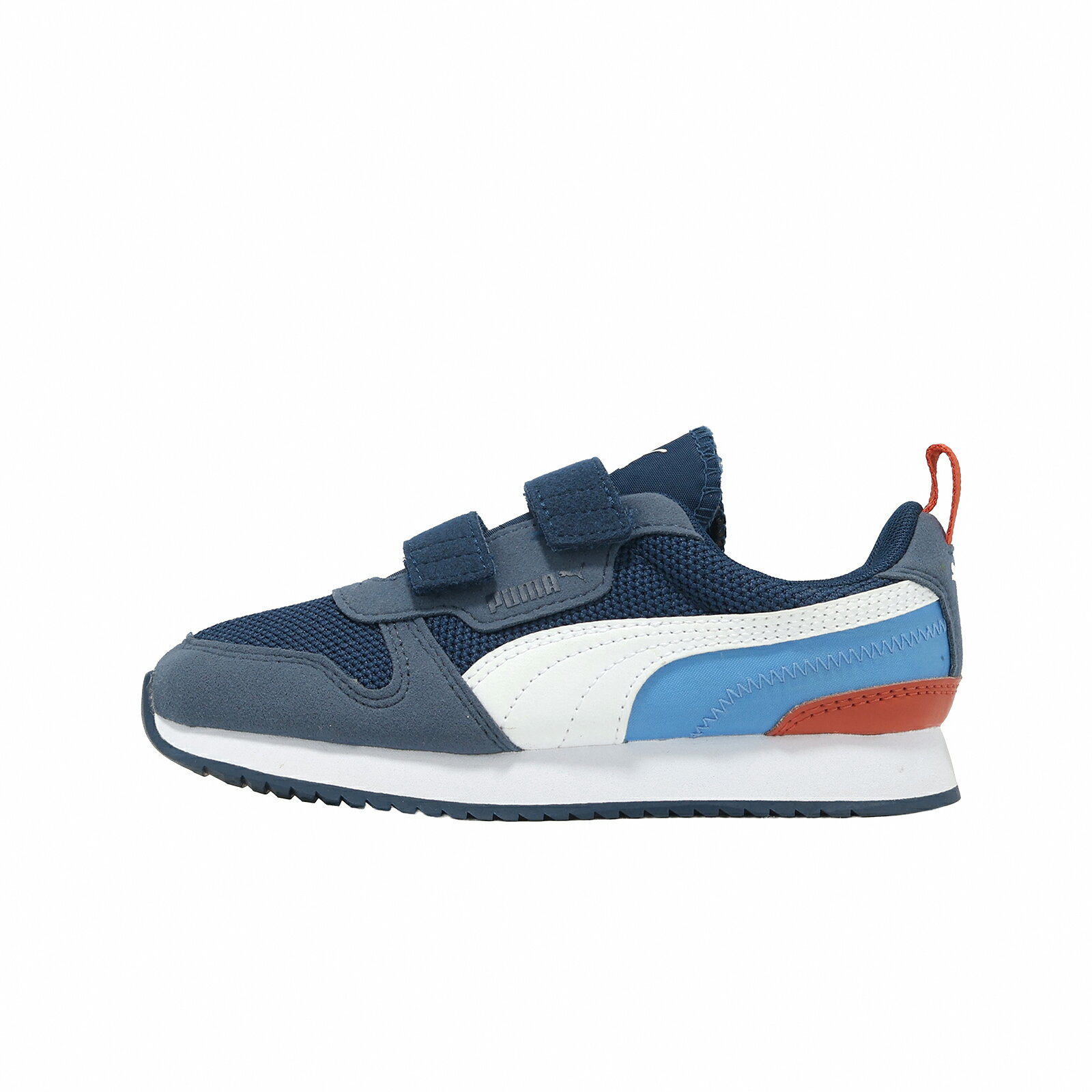 Puma 休閒鞋 R78 V PS 中童 小朋友 藍 麂皮 魔鬼氈 373617-39