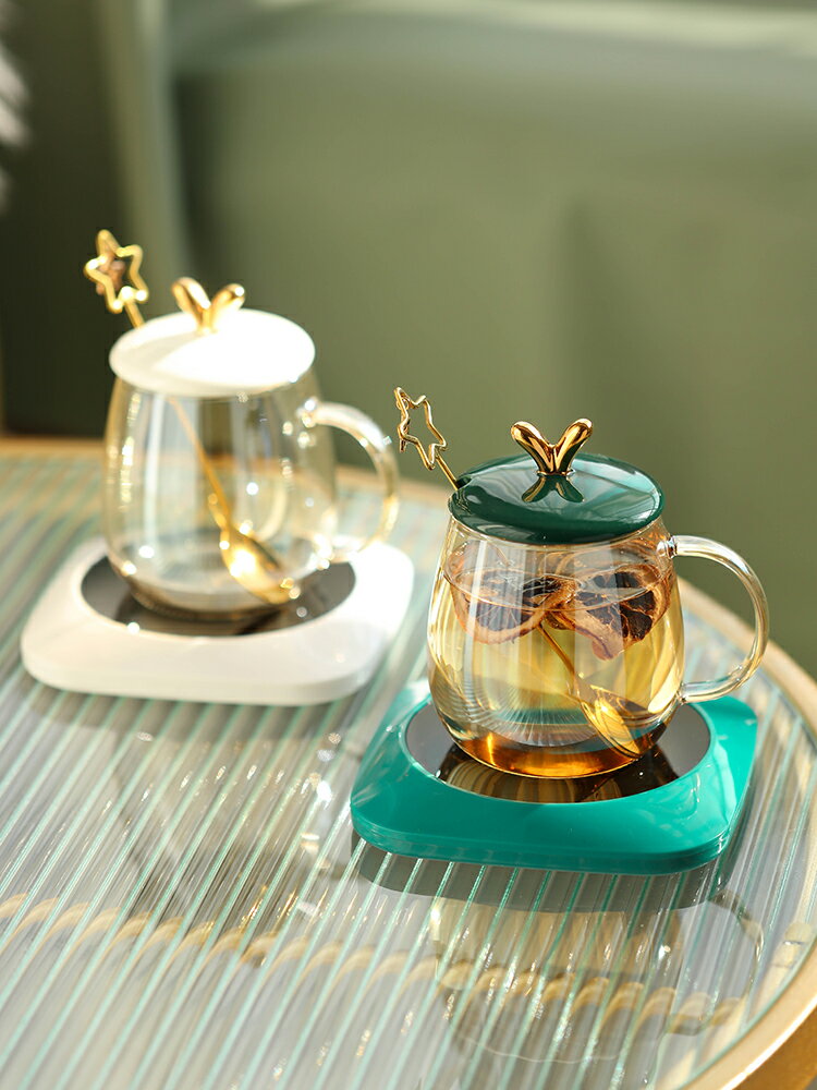 BSD輕奢保溫玻璃小精致咖啡杯碟套裝歐式小奢華高檔馬克杯子