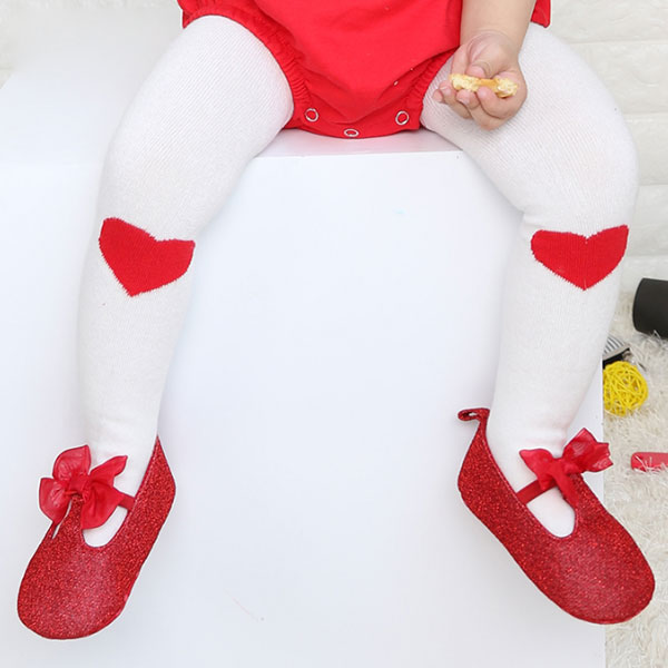 ins 愛心 褲襪 襪子 內搭褲 洋裝 可愛 小禮服 包屁衣 針織 歐美 過年 新年 聖誕節 萬聖節 紅 粉 童 ANNA S. 4