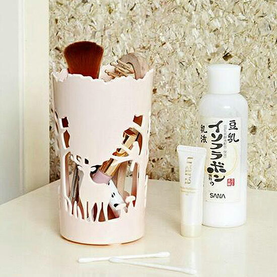 ♚MY COLOR♚森林動物鏤空收納盒 桌面 籃 文具 筆筒 辦公室 洗漱 通風 化妝品 裝飾 擺件【G64】