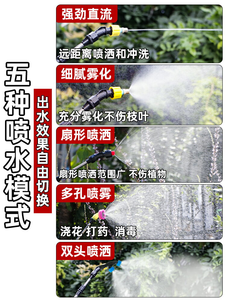 電動噴霧器充電噴壺洗車家用抽水澆花神器園藝噴霧槍消毒打藥水槍