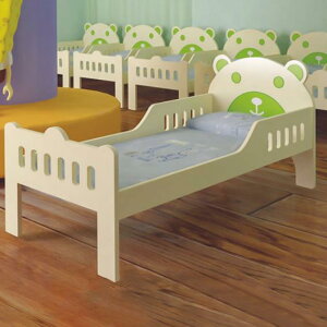 兒童午休床 幼兒園床午睡實木床板可愛小熊造型高級定制午休床創意兒童床包郵-快速出貨