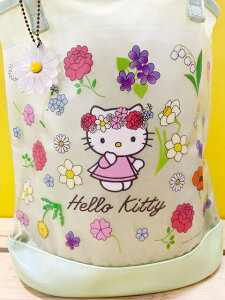 【震撼精品百貨】Hello Kitty 凱蒂貓 Sanrio HELLO KITTY防水手提包/透明防水包-花綠#05262 震撼日式精品百貨