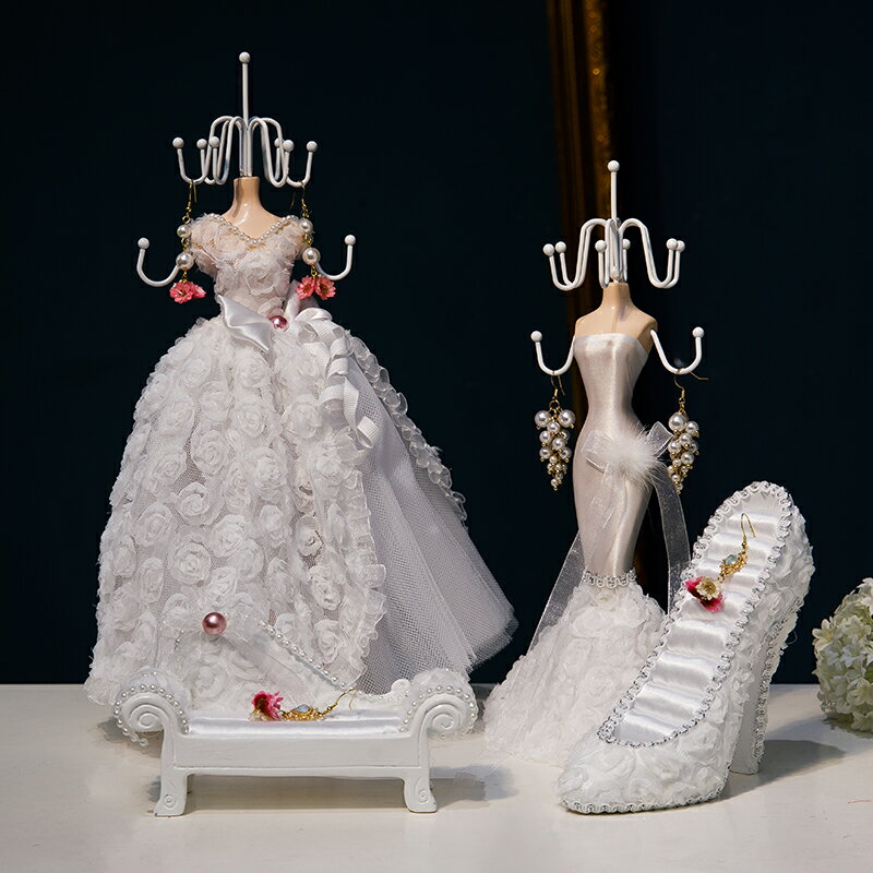 歐式首飾架公主創意擺件 公主飾品架耳環展示架 耳釘項鏈收納架