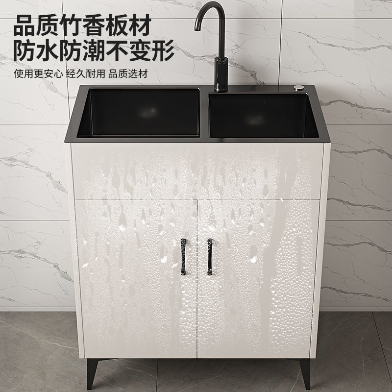 免運 可開統編 水槽 不鏽鋼水槽 水槽一體櫃 洗菜盆 廚房不銹鋼洗菜盆家用水槽櫃單雙槽帶出水管簡易落地式櫥櫃全館八折 特惠/開立發票 特價 工廠現貨 y1129