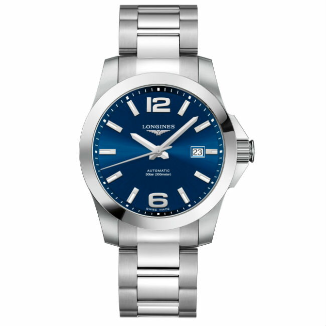 LONGINES 浪琴錶 L37774996 征服者系列 優雅經典腕錶/藍面41mm