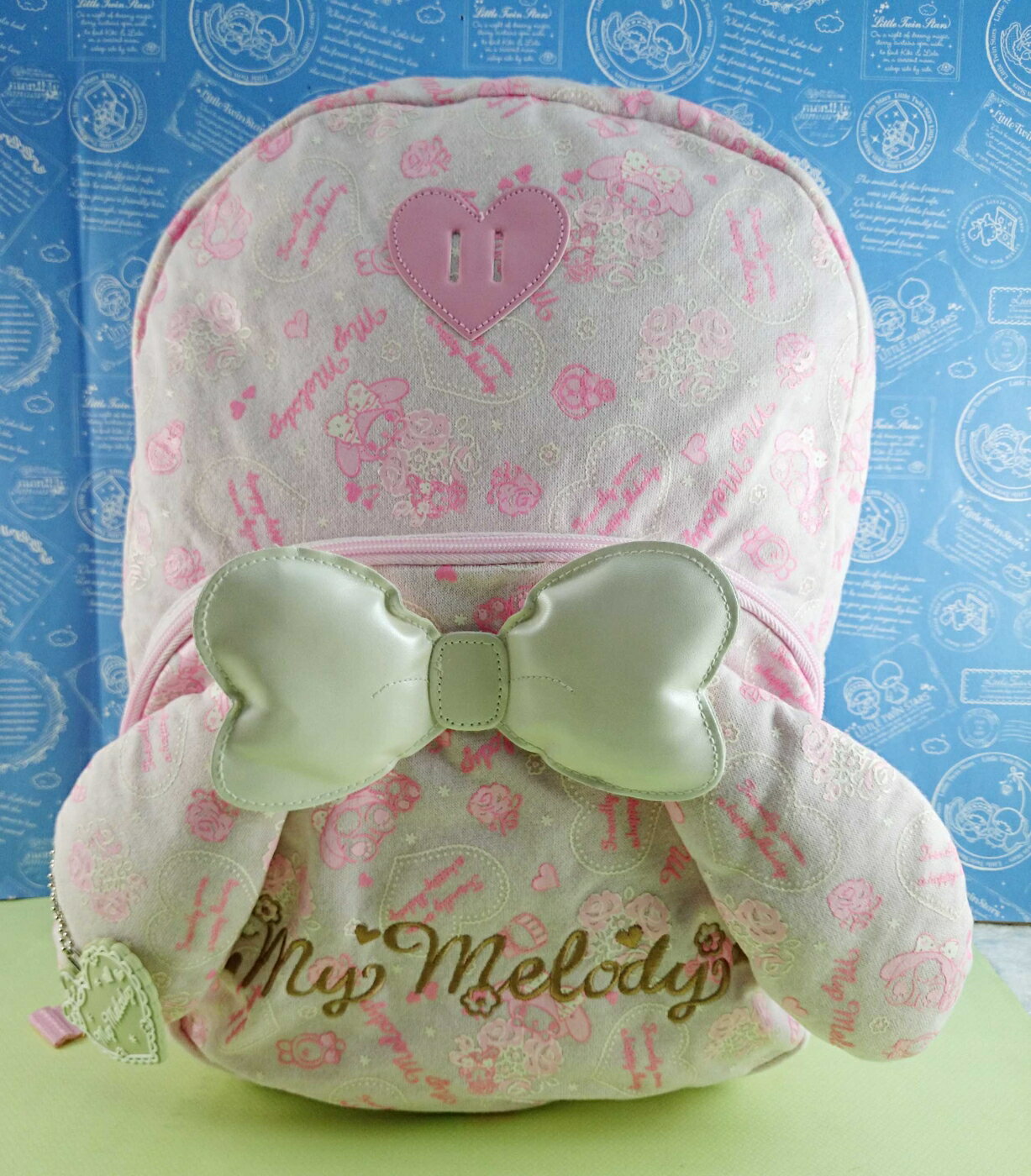 【震撼精品百貨】My Melody 美樂蒂 後揹包 玫瑰 白蝴蝶結 震撼日式精品百貨