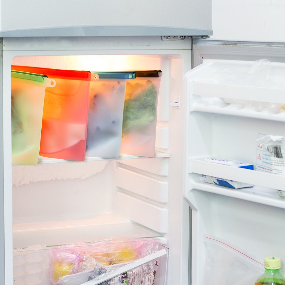 1500ml硅膠保鮮袋 大號真空密封袋 食品冷凍收納袋冰箱食物水果袋