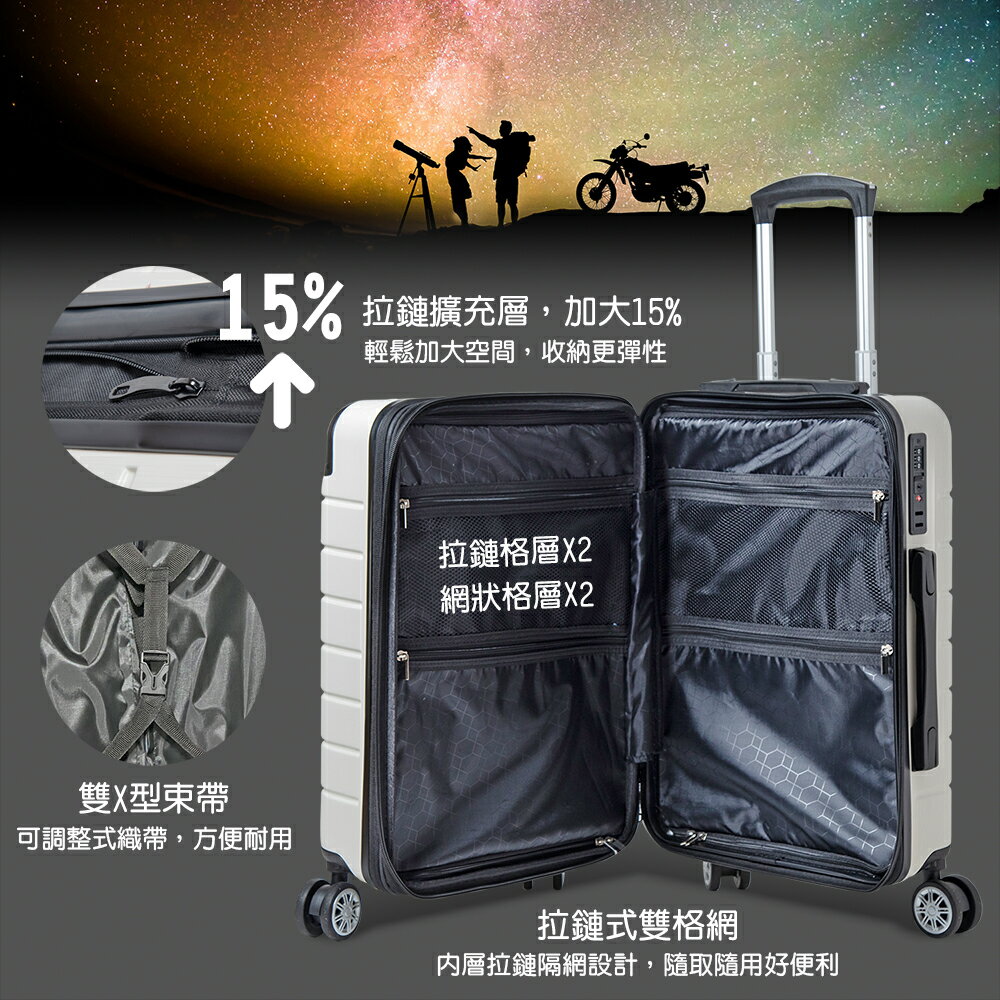 【MAX STEEL 鋼鐵麥斯】20吋登機箱、隱藏式杯架、防爆雙層拉鏈、隱藏式避震輪、耐摔耐刮、可加大、多色可選 8