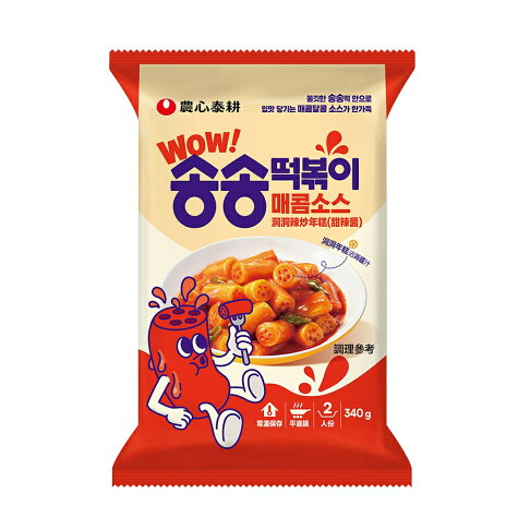 《 Chara 微百貨 》 韓國 農心 泰耕 洞洞 辣炒 年糕 340g 甜辣味 / 粉紅醬 團購 批發 1