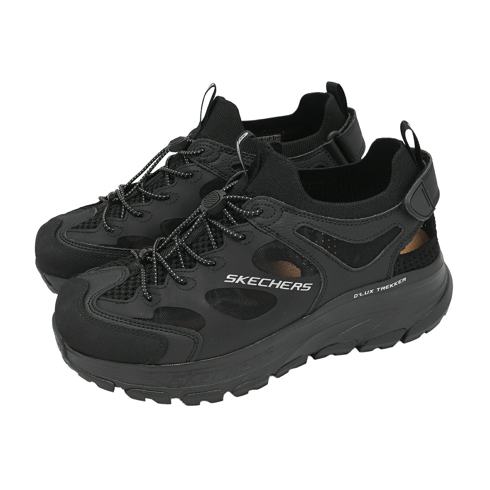 Skechers 越野涼鞋 D Lux Trekker 男鞋 黑 抽繩 記憶鞋墊 抓地 戶外 健行 237639BBK 7