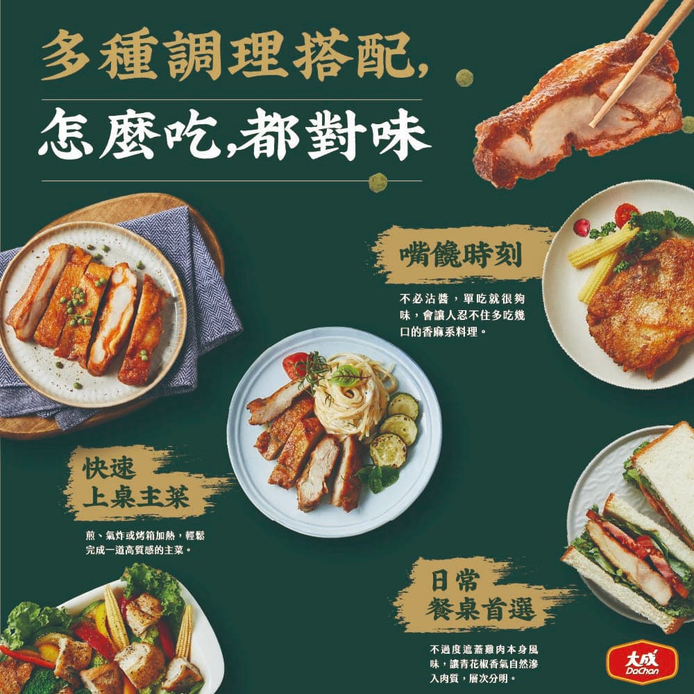 【大成食品】限購2 青花椒雞腿排 (190g/片) 單片 雞腿排 青花椒 網購熱銷 酥脆 烤箱 氣炸鍋 2