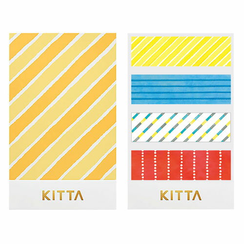 【日本KITTA】 隨身攜帶和紙膠帶 KIT014 條紋款2 / 本