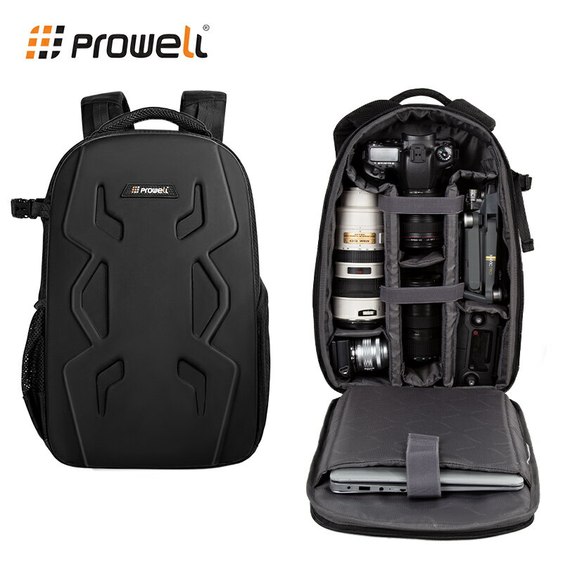 Prowell無人機相機一體包雙肩大容量佳能單反背包專業多功能戶外攝影包硬殼防水防撞 科凌旗艦店