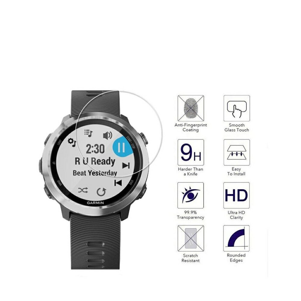 【9H玻璃保護貼】Garmin Forerunner 645 245 245M智慧 智能 手錶 全屏 鋼化 膜